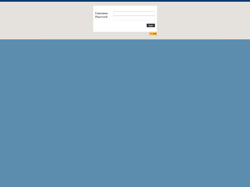Content Management Screenshot - Password Protected Login Page